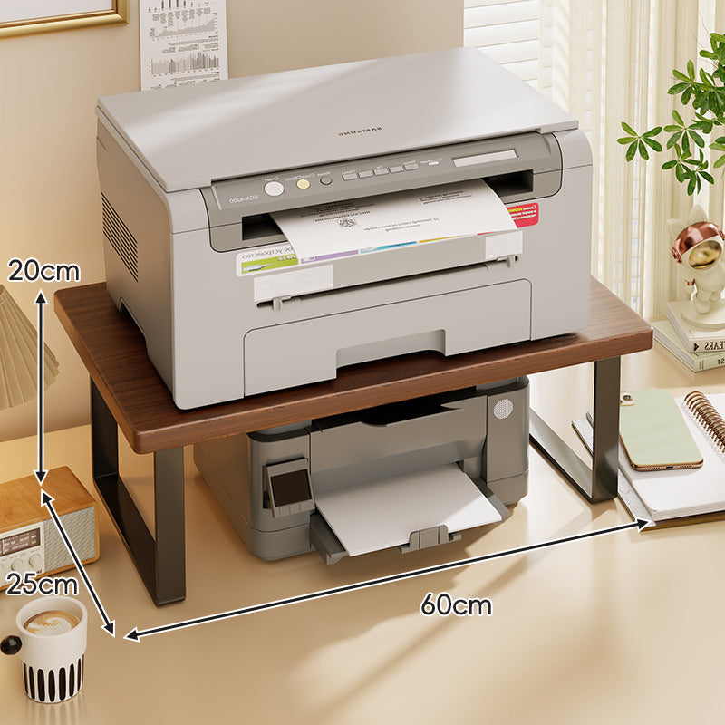 Compact TwoTier Wooden Desktop Printer and Monitor Riser