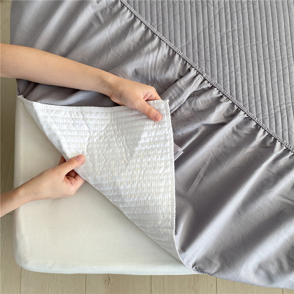 Quilted Cotton Mattress Pad Protector Breathable Hypoallergenic Mattress Topper