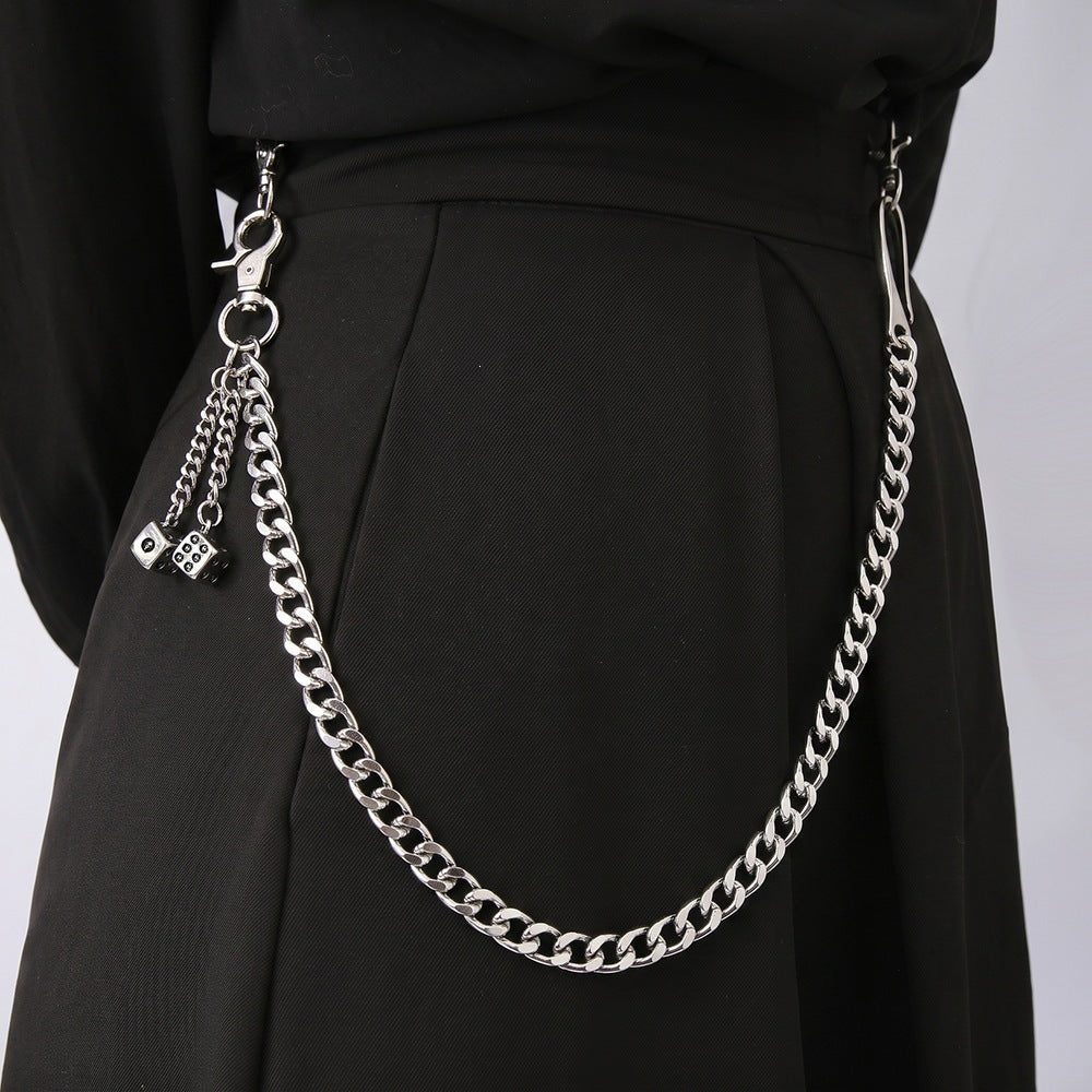 Fashionable chain keychain with cube pendants Stornfield