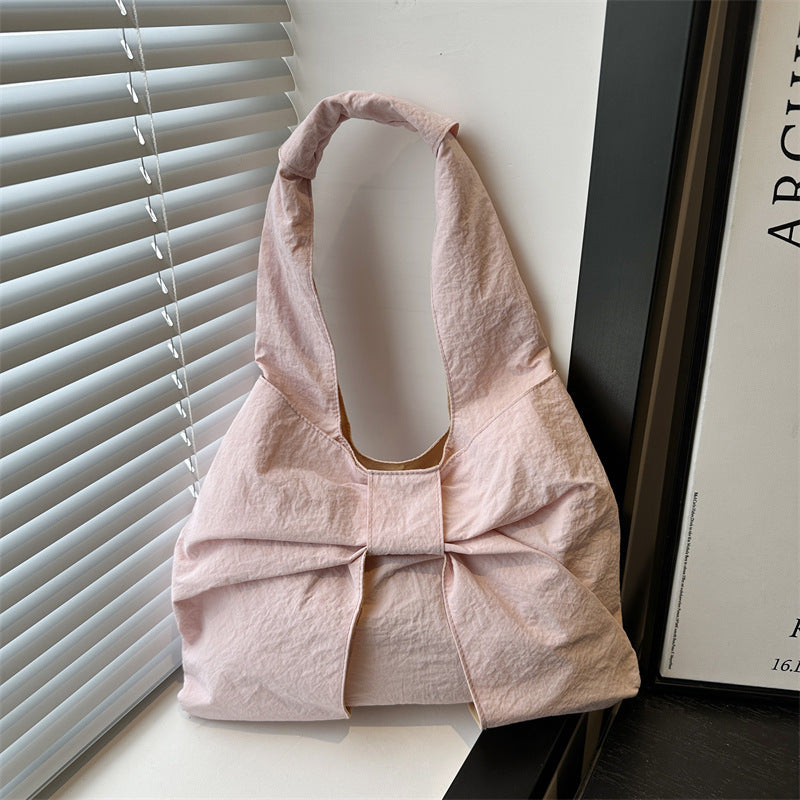 Bow Accent Fabric Tote Bag Stornfield