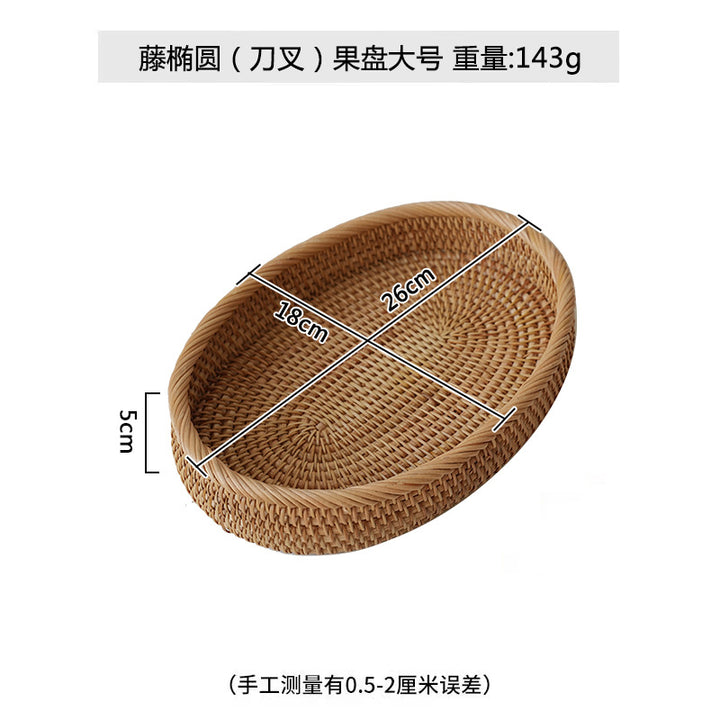 Women's oval decorative basket made of woven natural material Stornfield