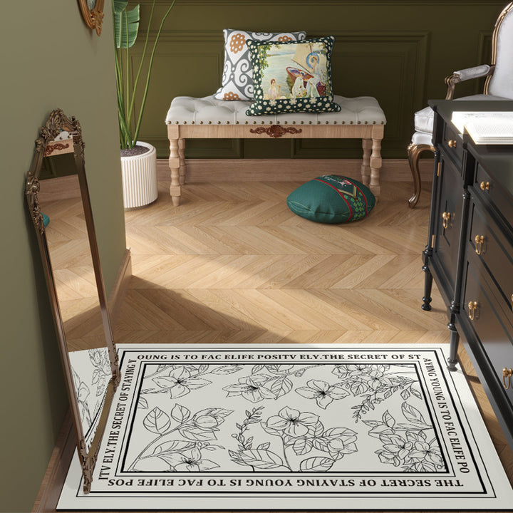 Artistic Floral Area Mat