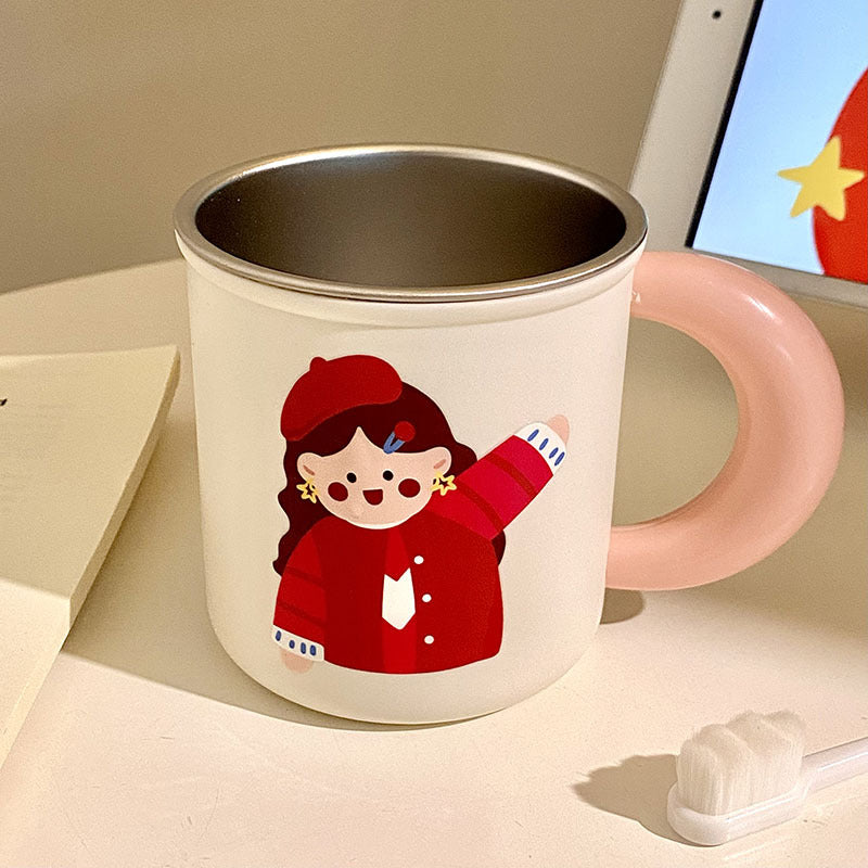 Stainless Steel Coffee Mug with Cheerful Children's Design Stornfield