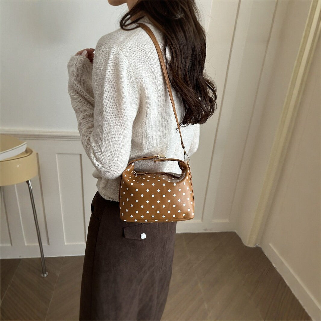 Polka Dot Handheld Satchel Bag