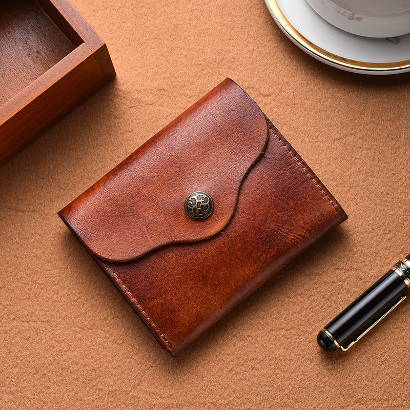 Vintage-Inspired Leather Card Holder