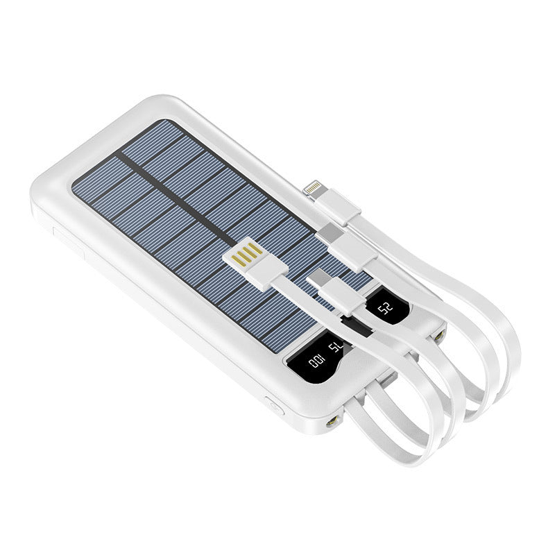Portable Solar Powerbank with multiple charging ports and digital capacity display Stornfield