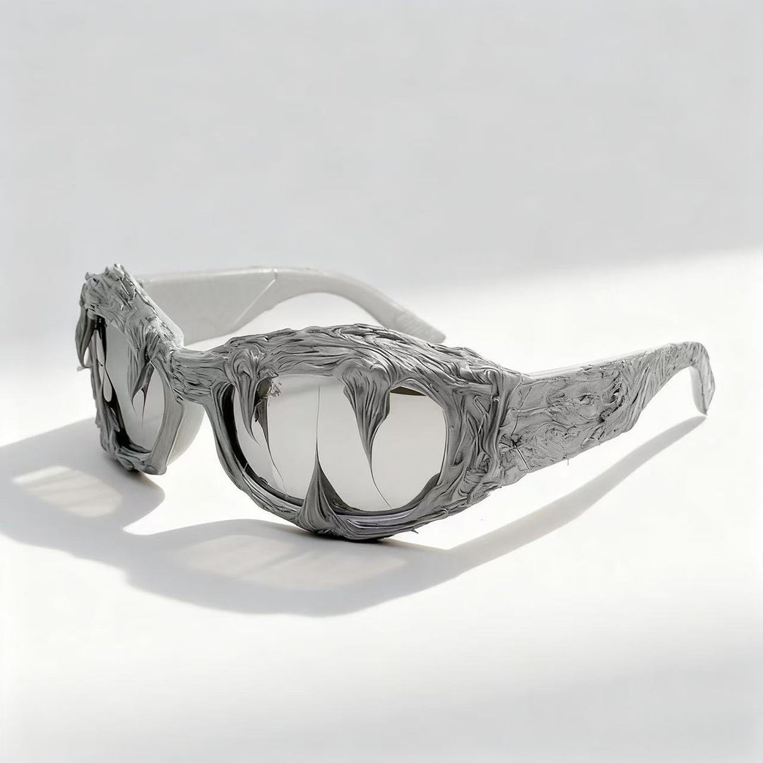 Women futuristic design sunglasses with unique textured surface Stornfield