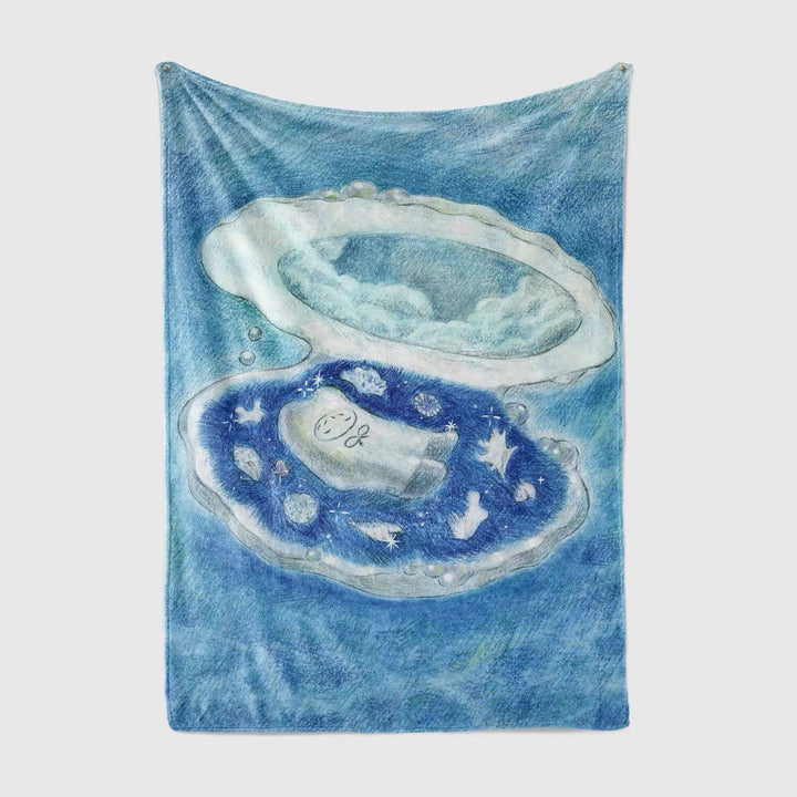 Playful Illustrated Fleece Blanket