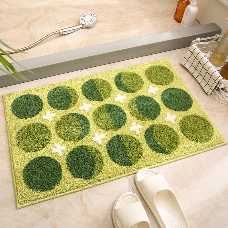 Geometric Patterned Bath Mat for Bathroom