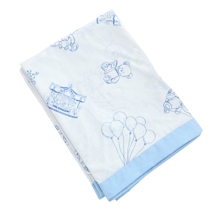 Unisex Nan cozy baby blanket made of cotton muslin with breathable filling and satin edge Stornfield