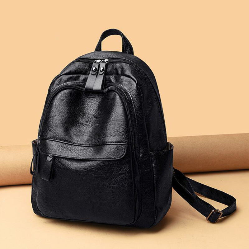 Premium Leather Travel Backpack Stornfield