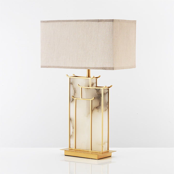 Artistic Table Lamp with Elegant Marble Base