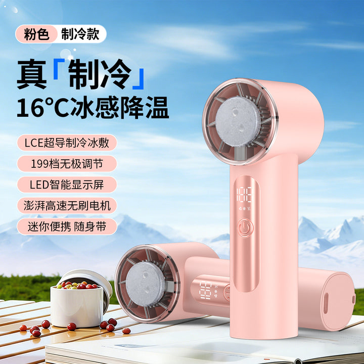 Women's Portable USB Fan with Digital Display Stornfield