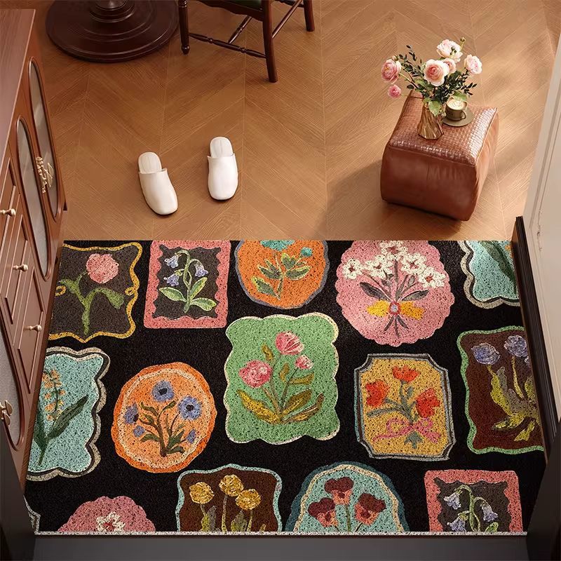 Vintage Floral Pattern Doormat