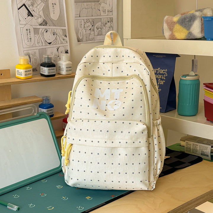 Stylish Polka Dot Printed Backpack Stornfield