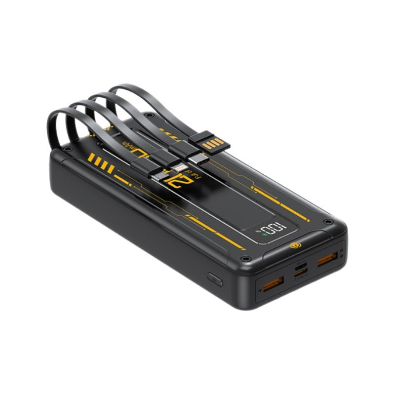 Portable power bank with integrated cable management and digital display Stornfield