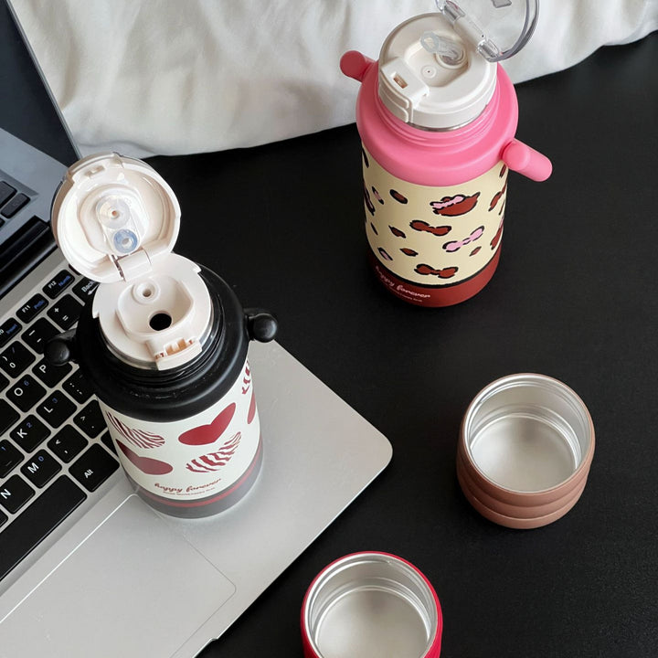 Ladies Insulated Drink Bottle with Design and Practical Handle Stornfield
