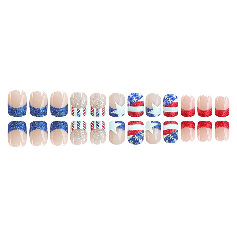 Patriotic Themed Press-On Nail Set Stornfield