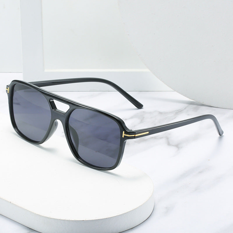 Square Frame Sunglasses with Unique Lens Cut Stornfield