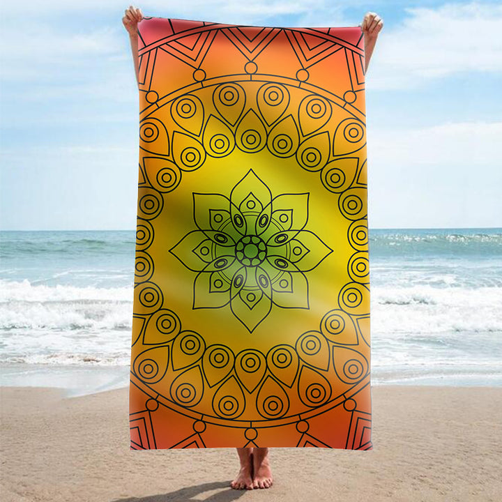 Beach towel with artistic mandala design Stornfield