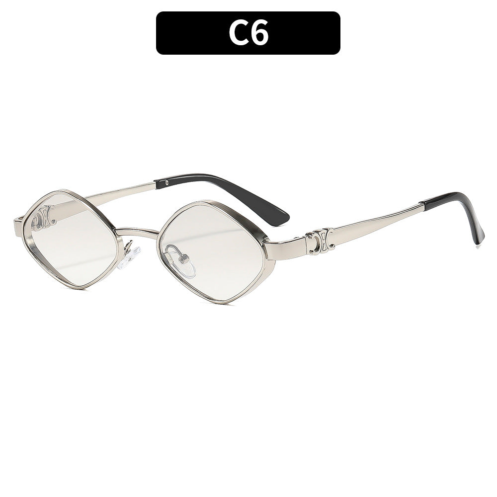 Chic Geometric Metal Frame Sunglasses