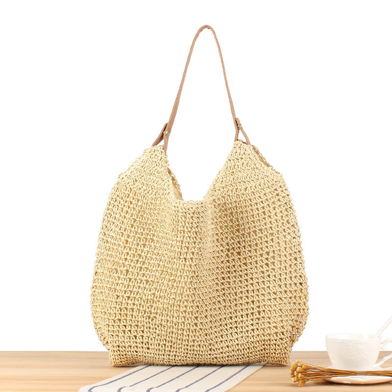 Handbag Made from Hand-Knotted Natural Material with Extra Large Storage Stornfield