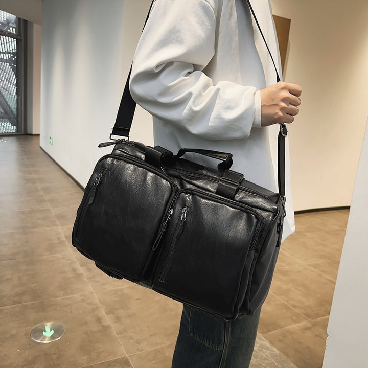 Multi-Functional Leather Weekend Bag Stornfield