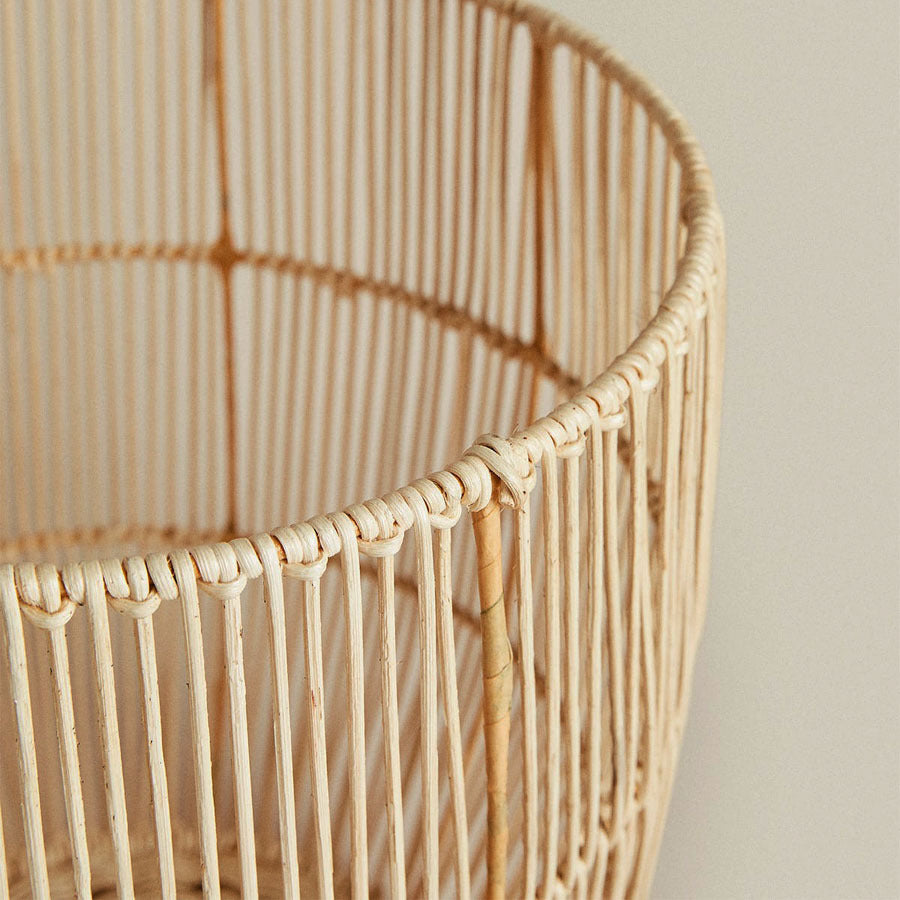 Handmade storage basket made of rattan Stornfield