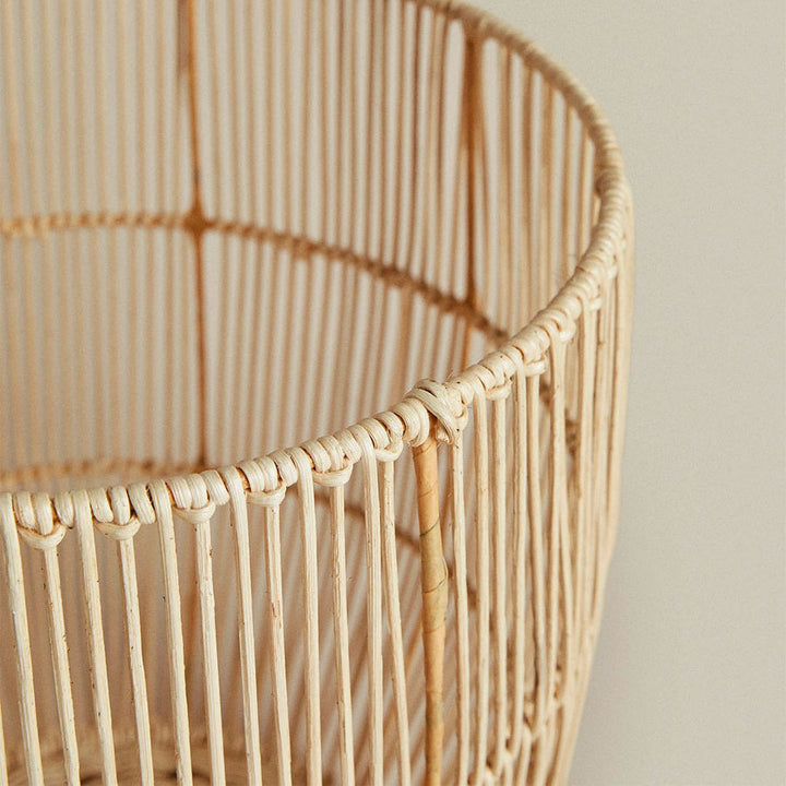 Handmade storage basket made of rattan Stornfield
