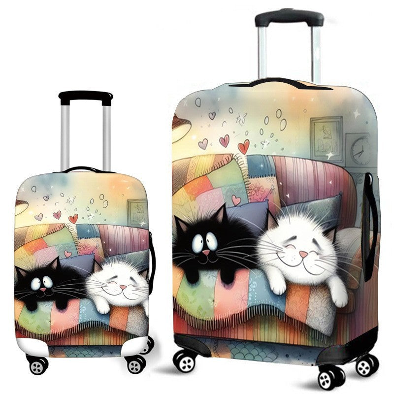 Unisex hard-shell travel suitcase with creative giraffe motif Stornfield