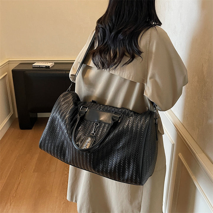Elegant Textured Travel Duffel Bag Stornfield
