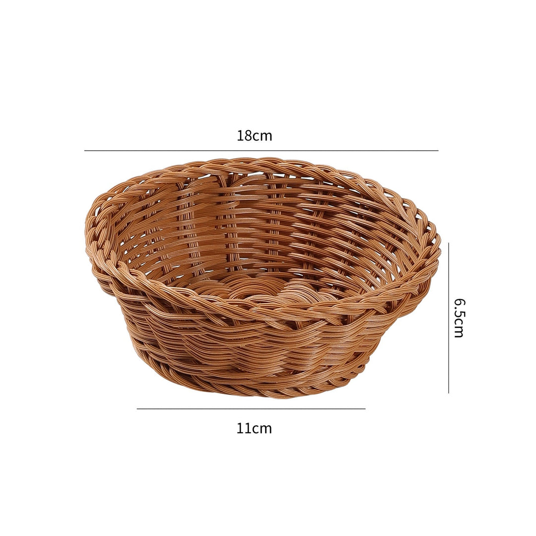 Handcrafted Round Wicker Serving Bowl Stornfield