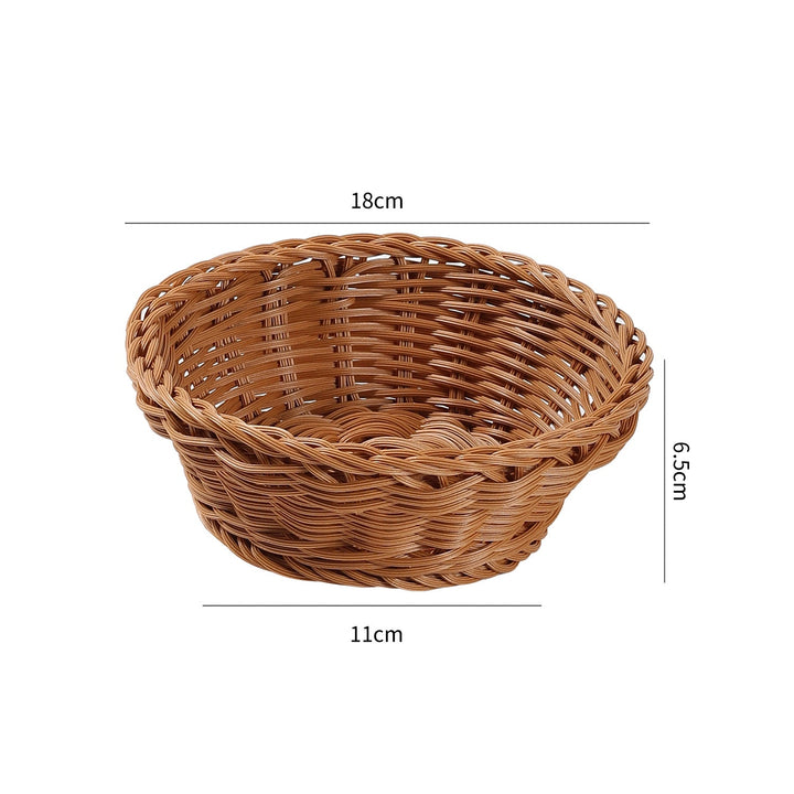 Handcrafted Round Wicker Serving Bowl Stornfield