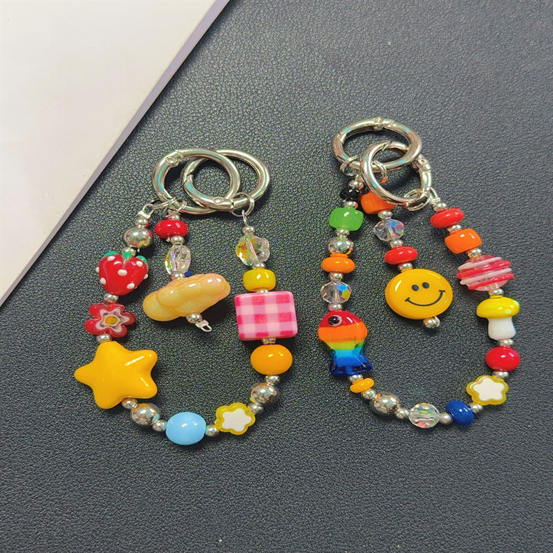 Decorative Beaded Charm Keychain Stornfield 1790135647