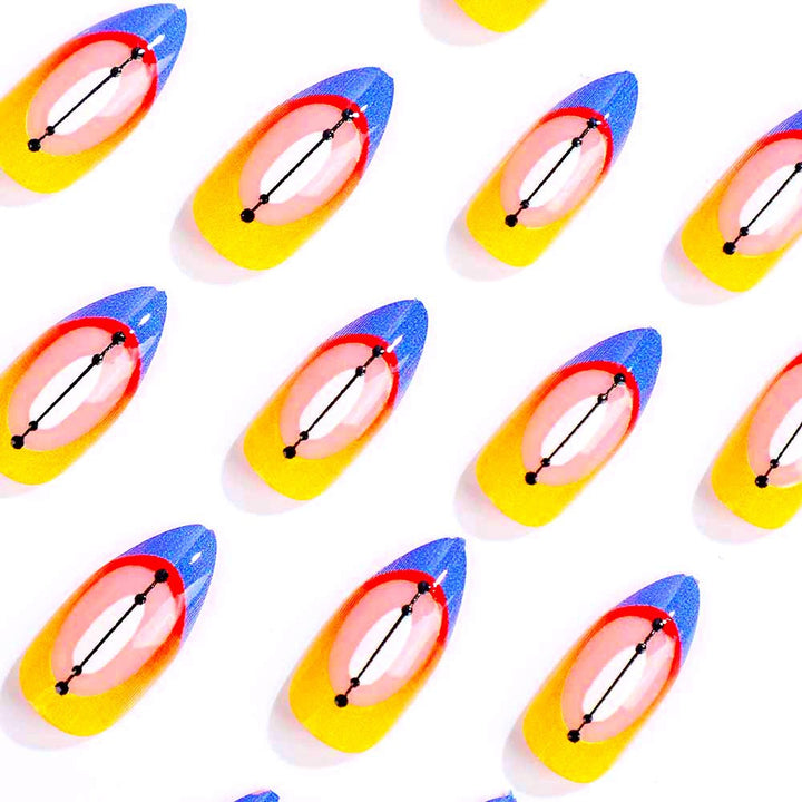 Creative artificial nails in modern geometric style Stornfield