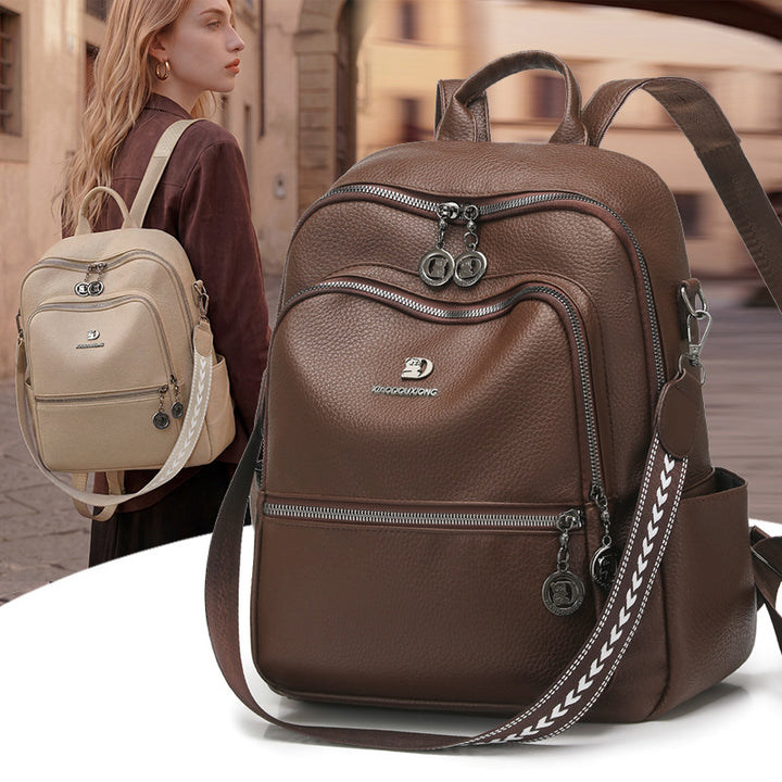 Multi-Functional Leather Backpack Stornfield