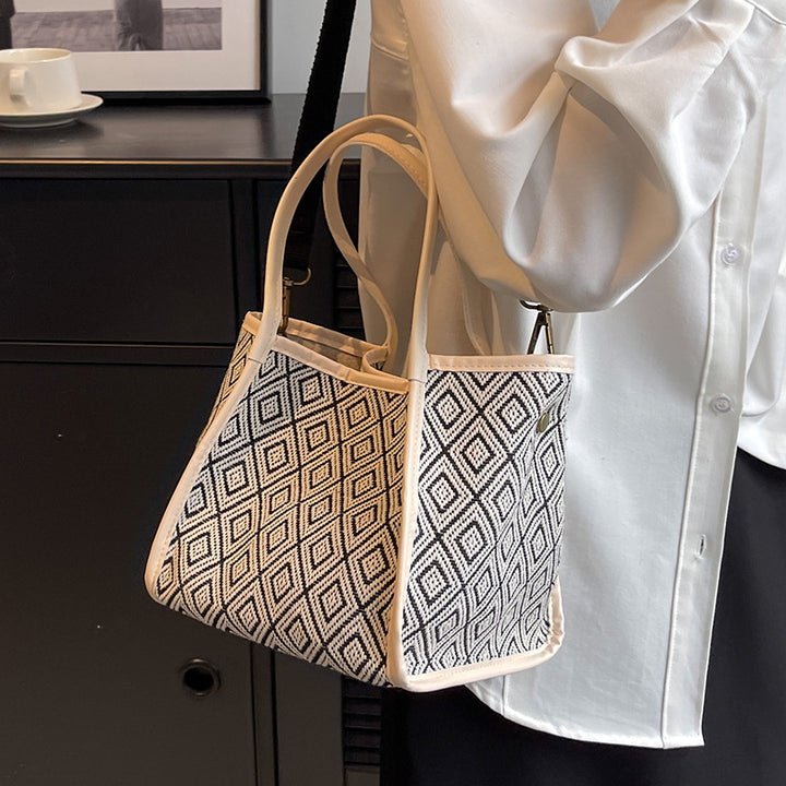 Geometric Patterned Tote Bag