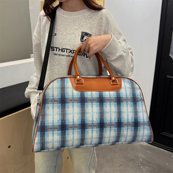 Stylish Plaid Weekend Tote Bag Stornfield