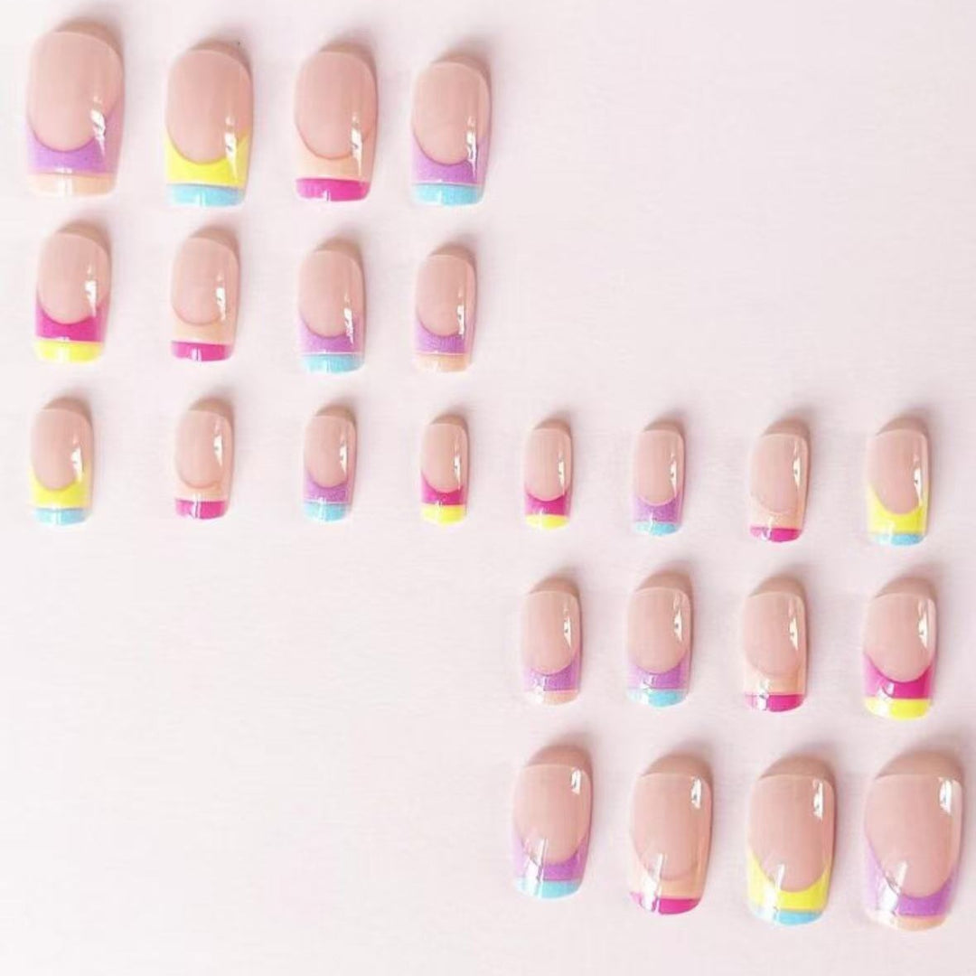 Artificial nail set with modern gradient tip design Stornfield