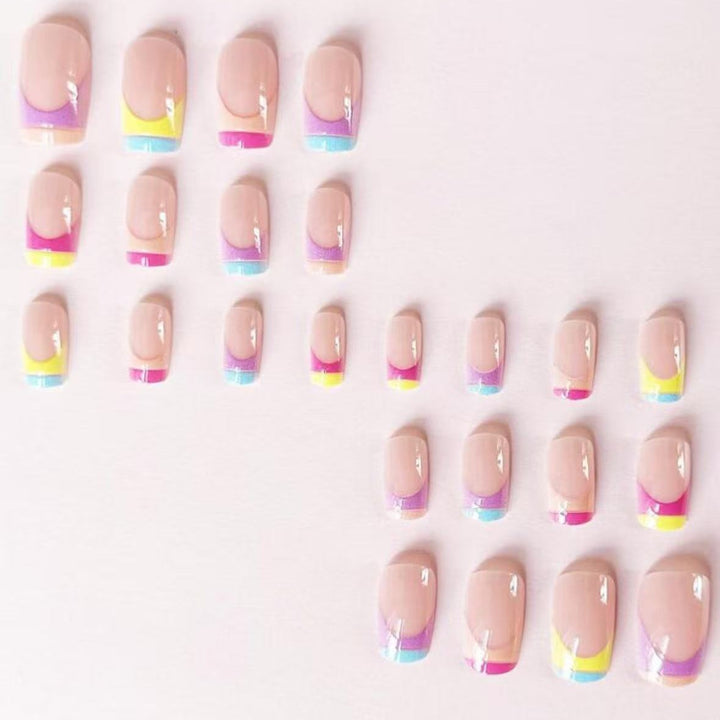 Artificial nail set with modern gradient tip design Stornfield