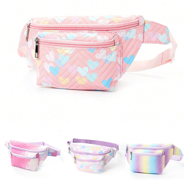 Waist bag with heart-shaped design and multiple compartments Stornfield