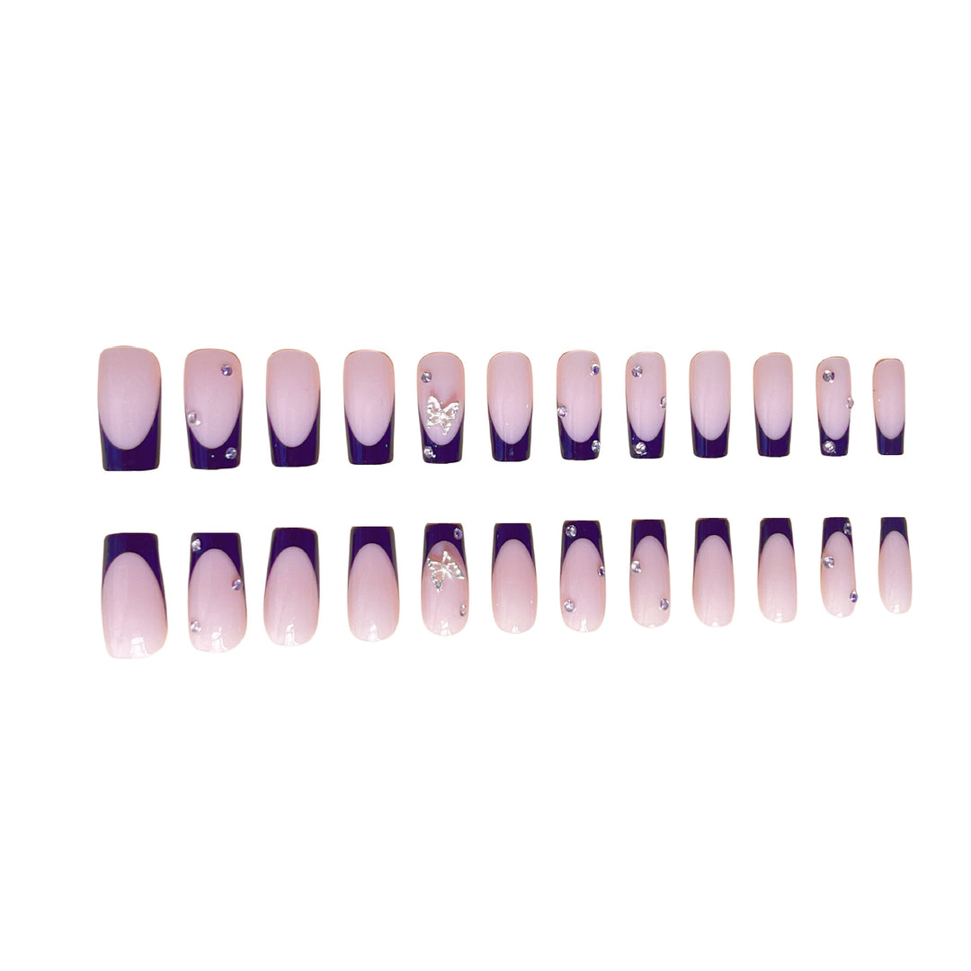 Elegant Butterfly Decorative Press-On Nail Extensions Stornfield