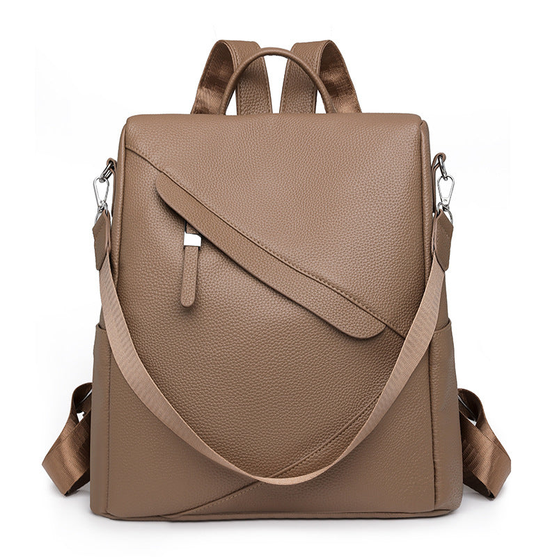 Chic Textured Leather Backpack Stornfield