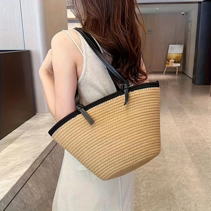Spacious Beach Bag Made of Woven Material Stornfield