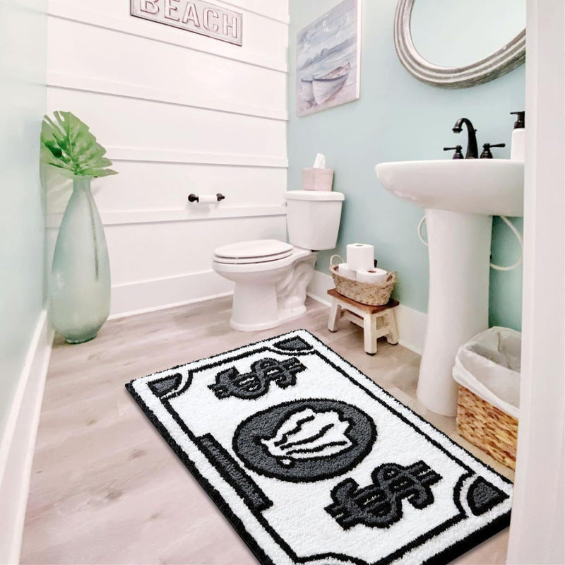 Money-Themed Plush Floor Mat