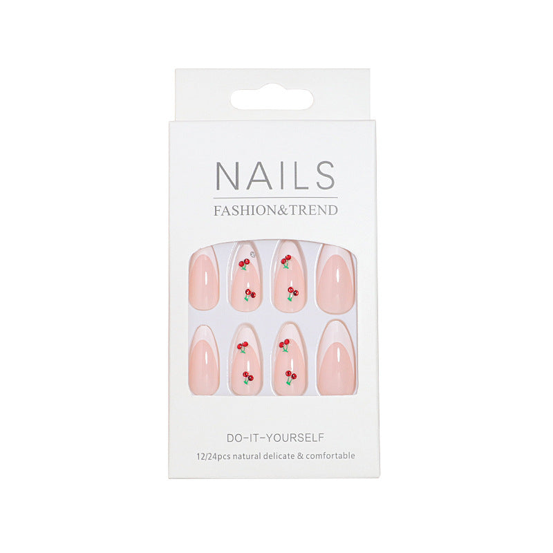 Elegant Cherry Blossom Press-On Nail Art Stornfield