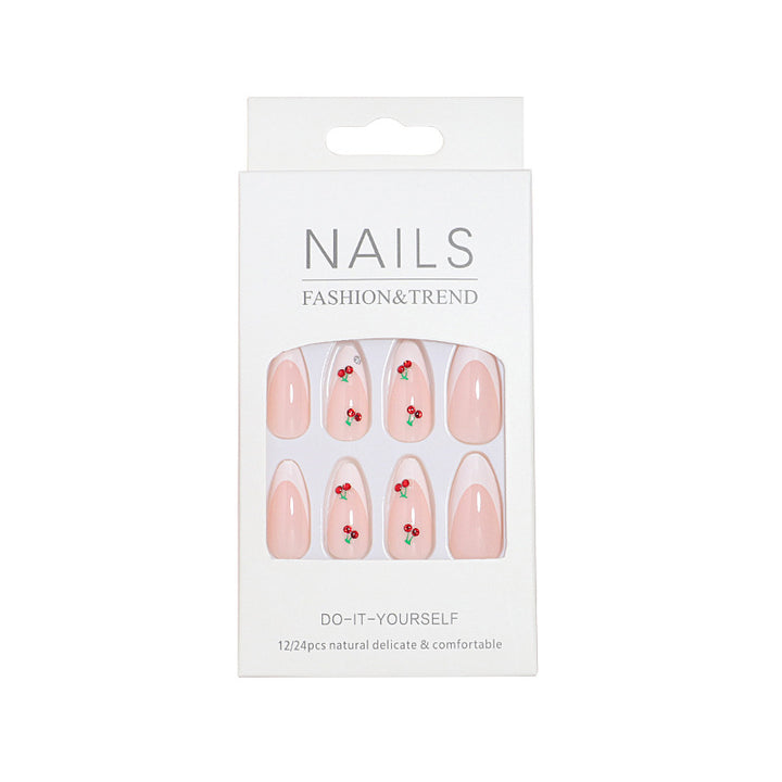 Elegant Cherry Blossom Press-On Nail Art Stornfield