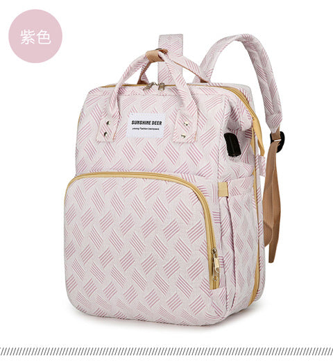Functional Quilt-Patterned Backpack Stornfield