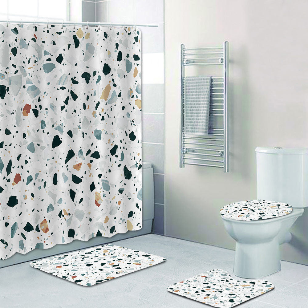 Stylish Terrazzo Print Shower Curtain Stornfield