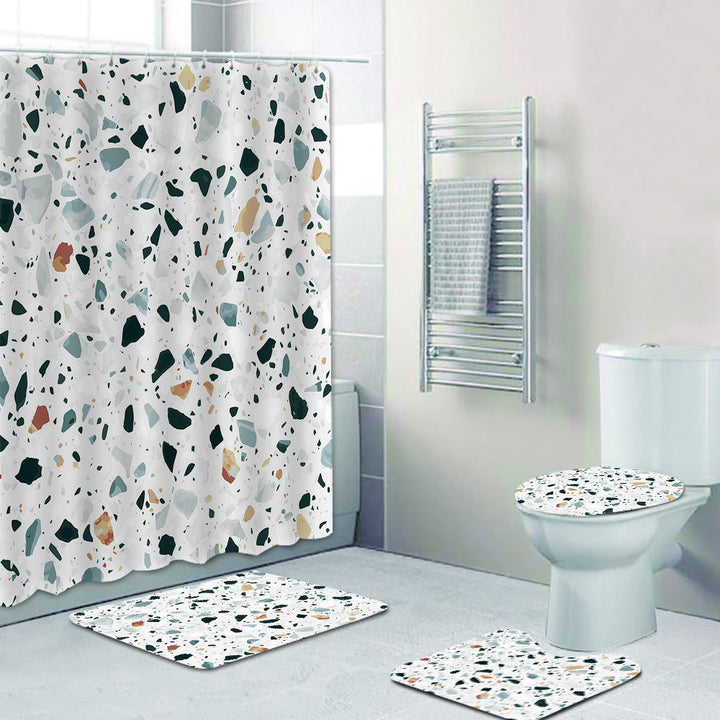 Stylish Terrazzo Print Shower Curtain Stornfield